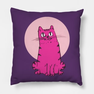 purple pink cat sweet cartoon Pillow