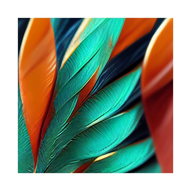 Colorful Parrot Feathers by AntielARt