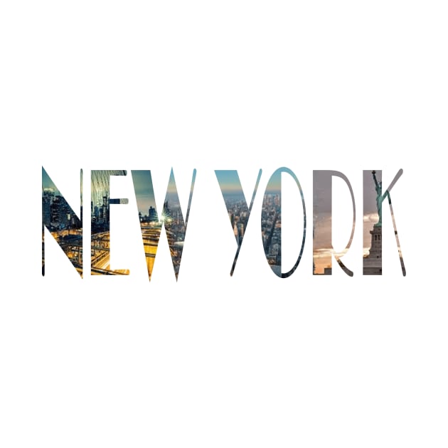 New York Cityscape Lettering by RachelReidDesigns08