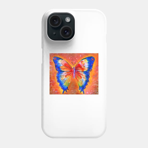 COLORED BUTTERFLY Phone Case by Begoll Art
