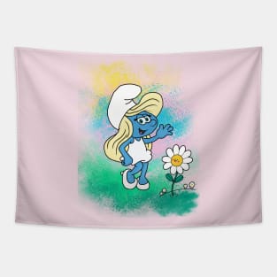 Smurfette Waving - Smurfs Tapestry