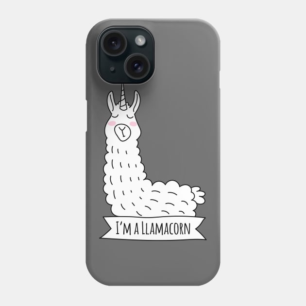 I’m a Llamacorn - Llama Unicorn Phone Case by HappyCatPrints