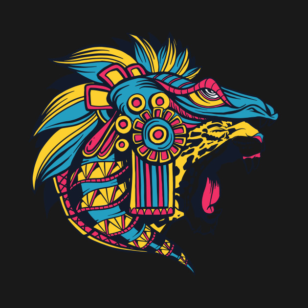 Discover Beautiful Aztec Jaguar Headress - Aztec - T-Shirt