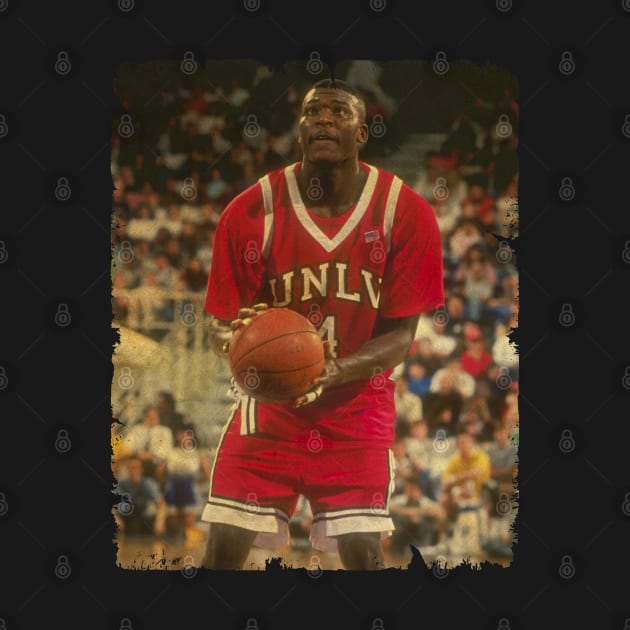 Larry Johnson - Vintage Design Of Basketball by JULIAN AKBAR PROJECT