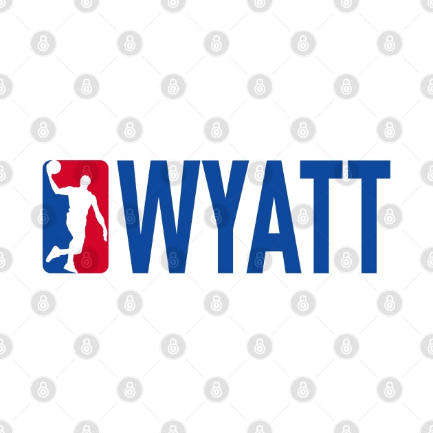 Wyatt NBA Basketball Custom Player Your Name T-Shirt by Baseball Your Name