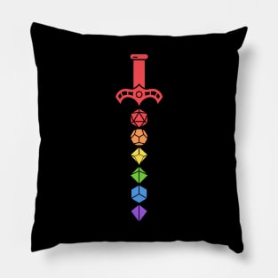 Larping Rainbow Polyhedral Dice Set TRPG Pillow