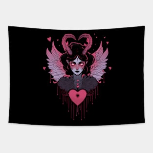 Creepy Valentine Love Angel Tapestry