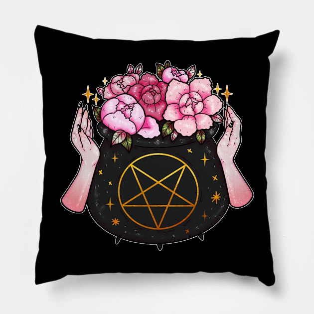 Floral Cauldron Pillow by chiaraLBart