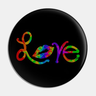 Love Rainbow Kiss Pin