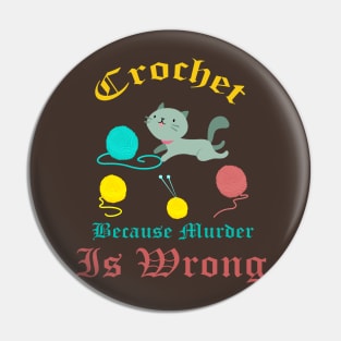 funny crochet cat lover Pin