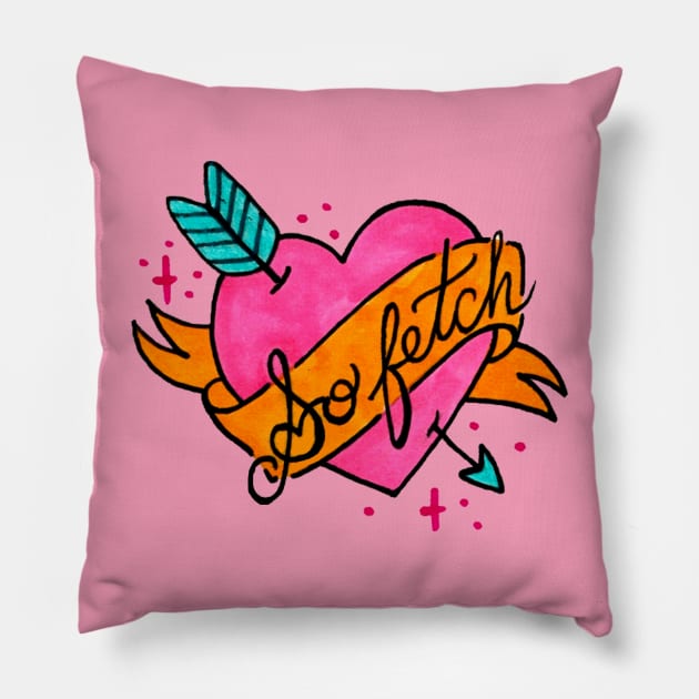 So Fetch Pillow by Luckyponytattoo