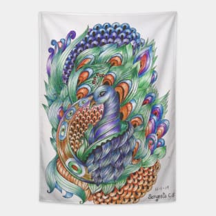 peacock design Tapestry