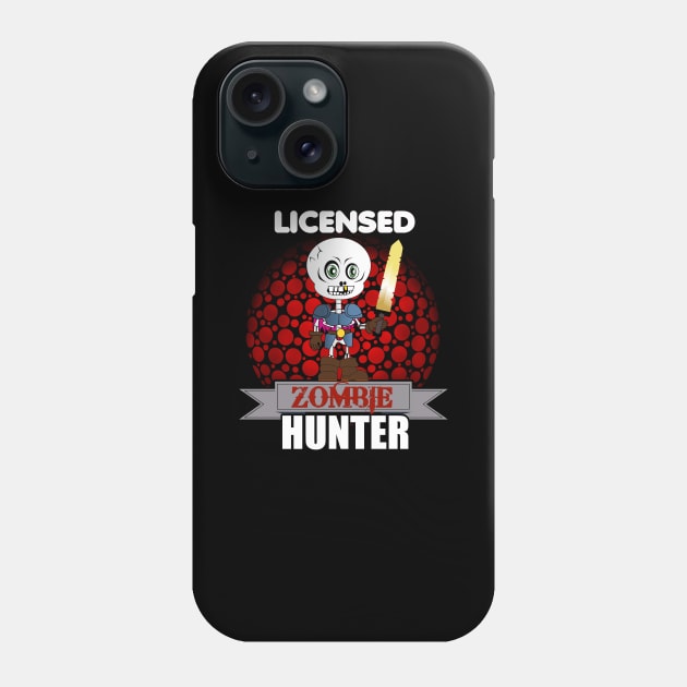 Licensed Zombie Hunter Skeleton Halloween Phone Case by theperfectpresents