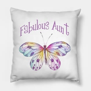 Fabulous Aunt Butterfly Pillow