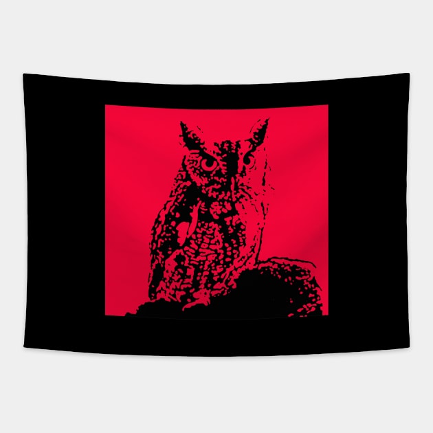 Red Owl 01 Tapestry by Korvus78