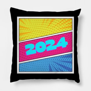 2024 - Gamers - Celebration - New Years - Birthday - Comic style Pillow