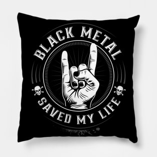 Black Metal - Headbanger Devil Horns Metalheads Pillow