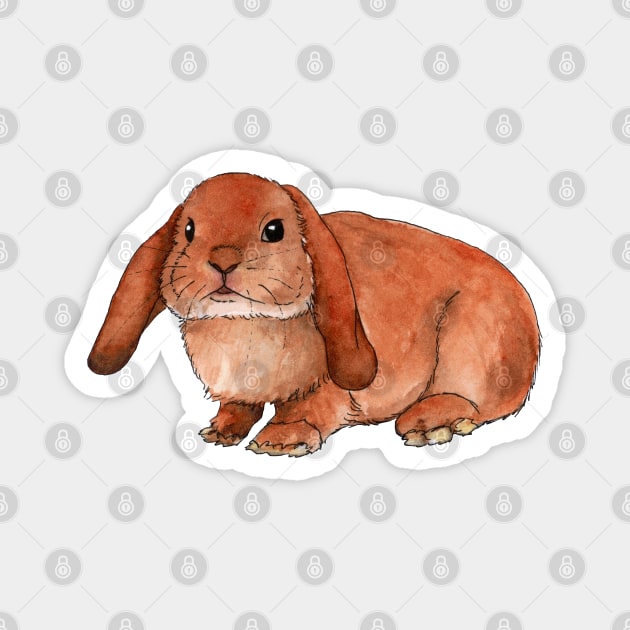 Red rabbit ram Magnet by Savousepate