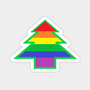 Homosexual/Homoromantic/Gay/Rainbow Pride: Christmas Tree Magnet