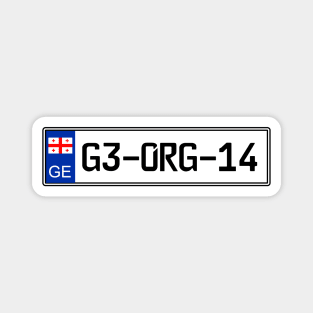 Georgia (country) car license plate Magnet