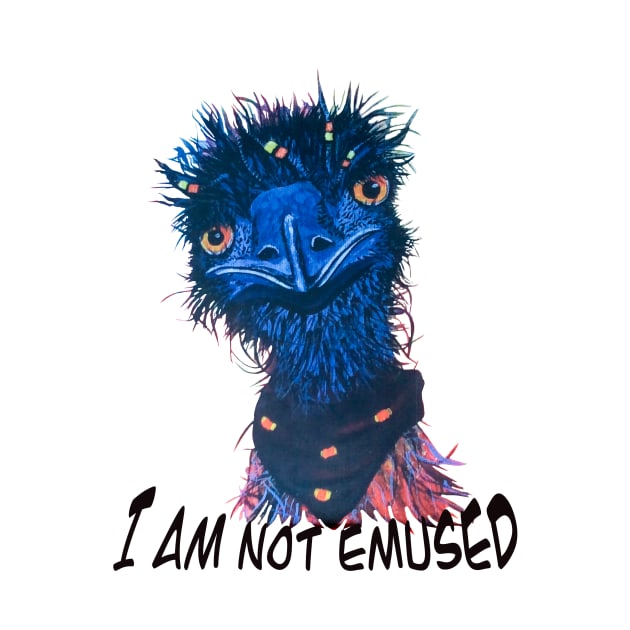 I am not emused hippie funny emu pun by traceyart