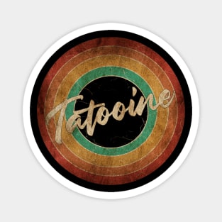 Tatooine Vintage Circle Art Magnet