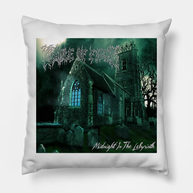 Cradle Of Filth Midnight In The Labyrinth Album Cover Pillow by Visionary Canvas