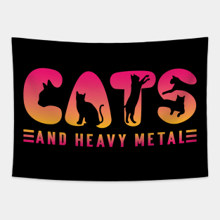 Cats And Heavy Metal v4 Tapestry