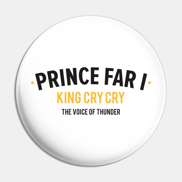 Reggae Royalty: Prince Far I - The King of Cry Cry Pin by Boogosh