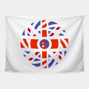 British Nepalese Multinational Patriot Flag Tapestry