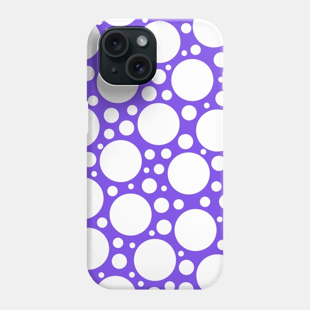 Polka Dots in Purple & White Phone Case by Whoopsidoodle