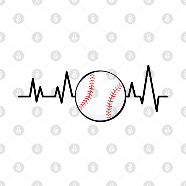 Heartbeat Pulse - Baseball by DesignWood-Sport