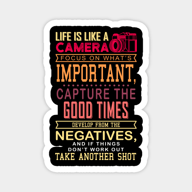 Life Is Like A Camera Gift Magnet by Delightful Designs