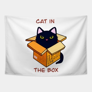 Cat in the box Tapestry