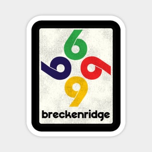 Retro Breckenridge Colorado Tourist Skiing Souvenir Magnet