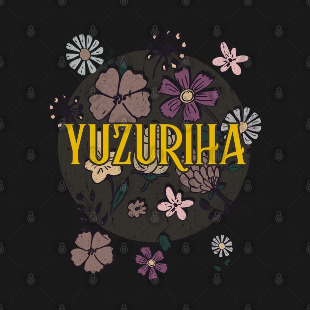 Aesthetic Proud Name Yuzuriha Flowers Anime Retro Styles by Kisos Thass