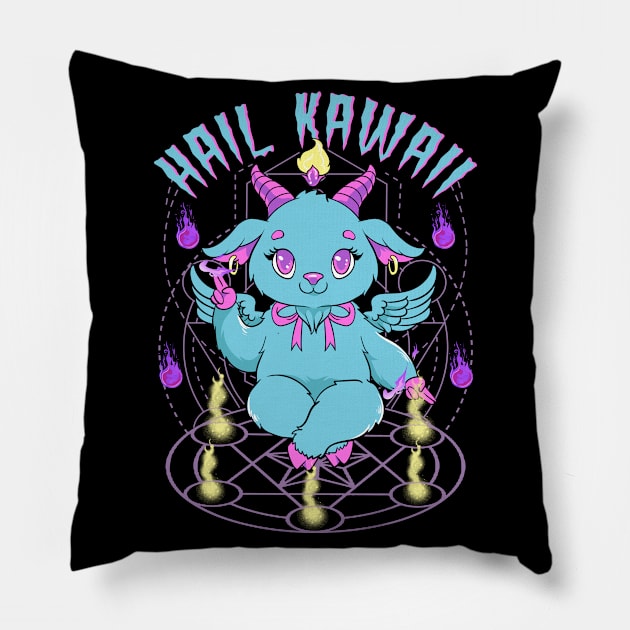 Hail Kawaii Baphomet Manga Amine Pillow by E