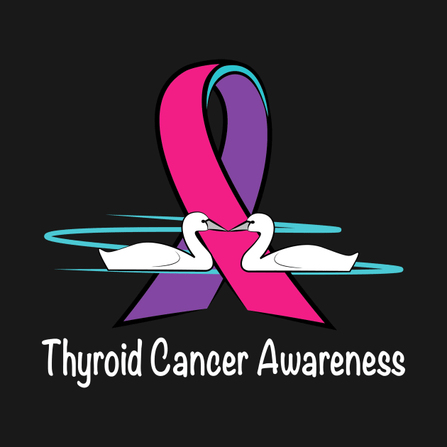 Thyroid Cancer Swans of Hope by PenguinCornerStore