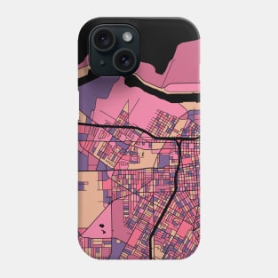 Corpus Christi Map Pattern in Purple & Pink Phone Case