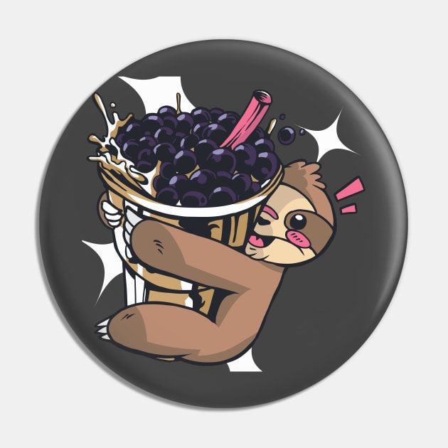 Sloth Bubble Tea Pin by MimicGaming