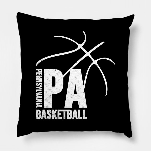 Pennsylvania Basketball 02 Pillow by yasminkul