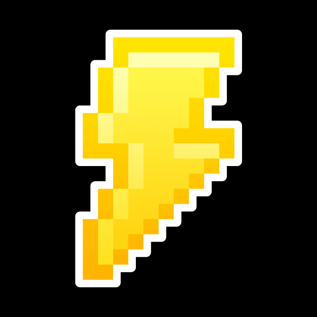 Pixel Lightning Bolt by Mousekidoodle