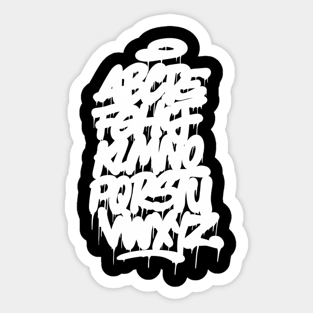 Graffiti Alphabet 5 White Graff Sticker Teepublic