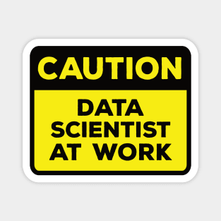 Funny Yellow Road Sign - Caution Data Scientist at Work Magnet