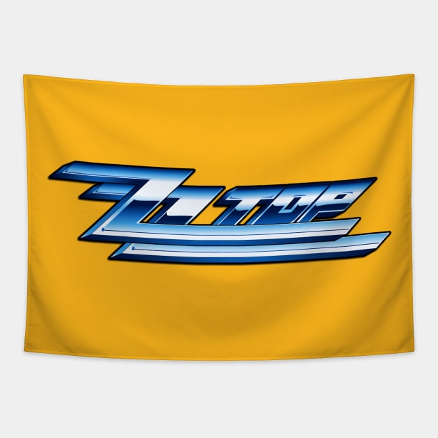 ZZ TOP Logo Blue Tapestry by Mark Fabian