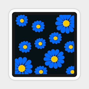 blue daisies Magnet