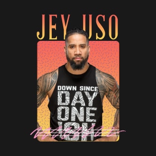 Jey Uso Retro Aesthetics Fan Art T-Shirt