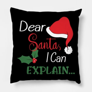 Dear Santa (Light Text) Pillow