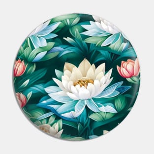 White lotus composition artwork Pin