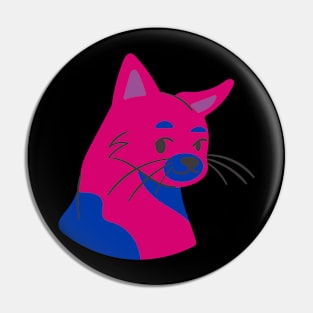 Cat in bisexual pride colors Pin